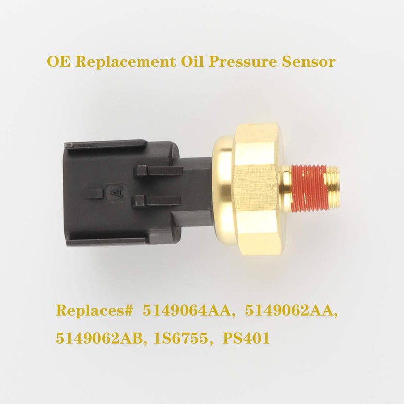 TeileHaus Engine Oil Pressure Sensor Switch Sending Unit Compatible with Dodge, Dodge Ram, Ram 1500 2500 3500, VW - 1S6755 PS401 Oil Pressure Switch 5149064AA, 5149062AA, 5149062AB - Image 4